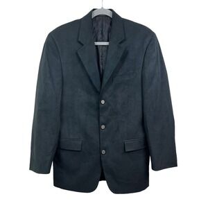 Andrew Fezza New York Sports Coat Men‎ Faux Suede Flap Pockets Lined Black 36R